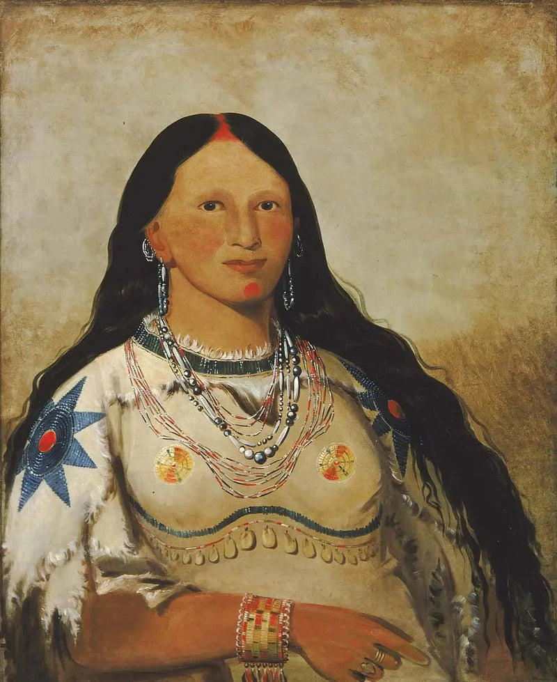 Mi-néek-ee-súnk-te-ka, Vison, en vacker flicka - George Catlin