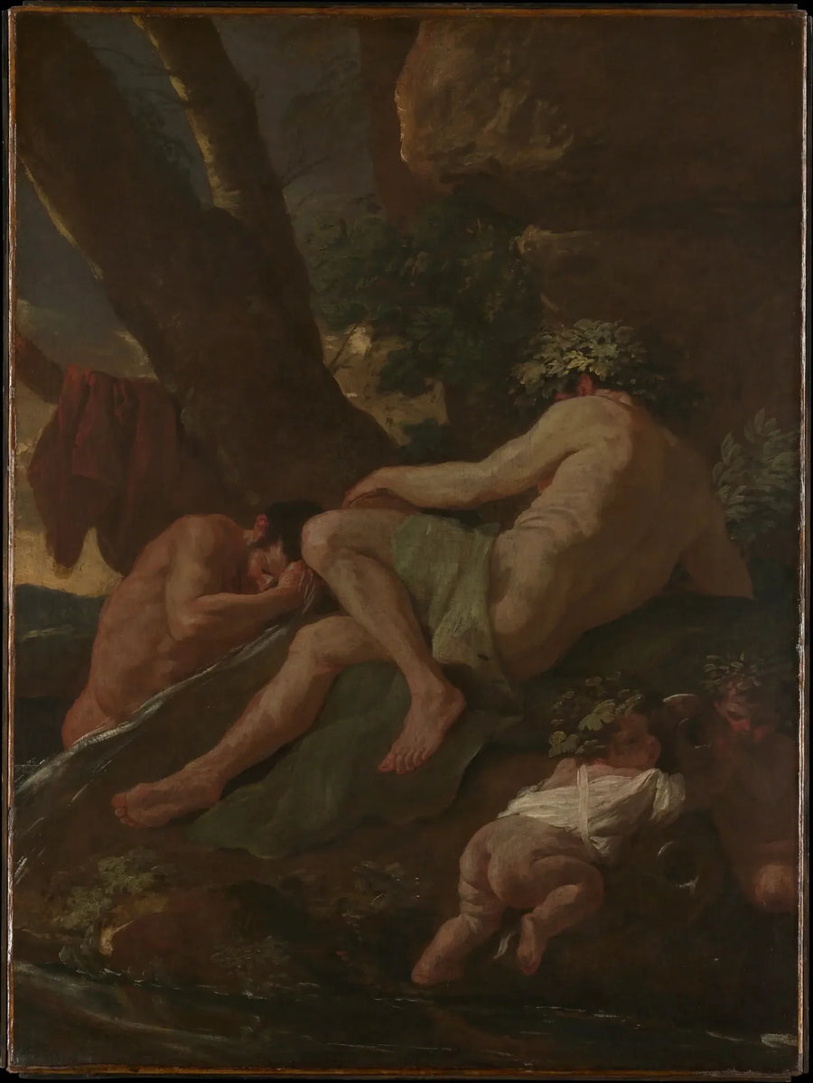 Midas som tvättar sig i Pactole - Nicolas Poussin