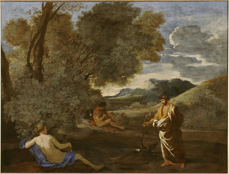 Midas förvandlar en eller en gren av en ek - Nicolas Poussin