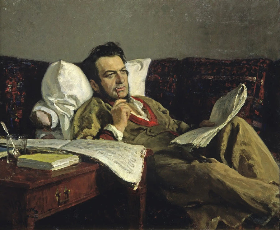Mikhaïl Ivanovitch Glinka under kompositionen av operan « Rouslan och Ludmila » - Ilya Repin