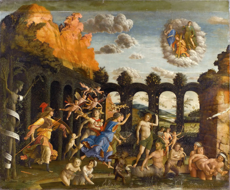Minerve som jagar Vices ur dygdens trädgård - Andrea Mantegna