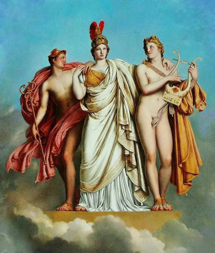 Minerva mellan Apollon och Merkurus - Anne-Louis Girodet