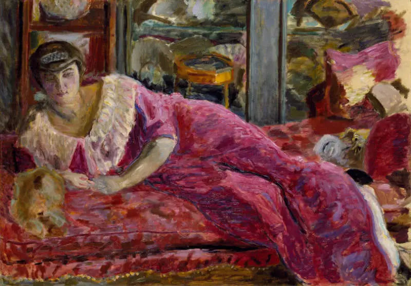 Misia liggande på en soffa - Pierre Bonnard