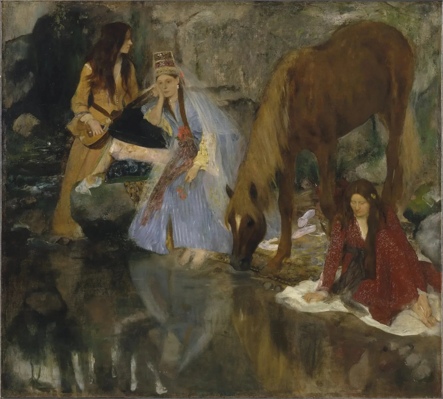 Porträtt av Mlle Fiocre i baletten "Källan" - Edgar Degas