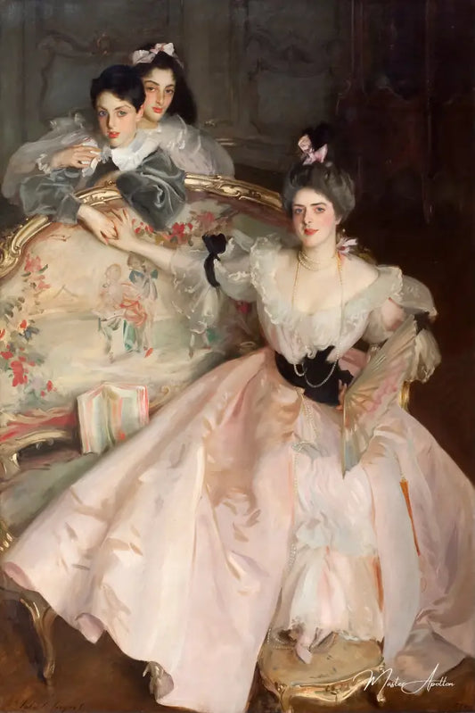 Mme Carl Meyer et ses enfants - John Singer Sargent - Reproductions de tableaux et peintures haut de gamme