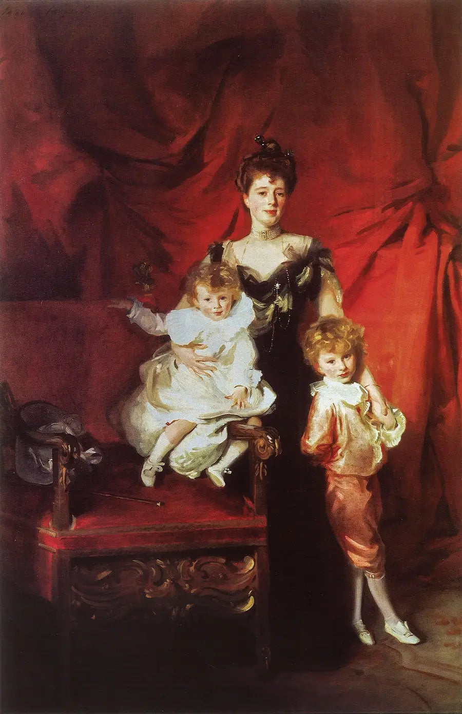 Fru Cazalet och hennes barn Edward och Victor - John Singer Sargent