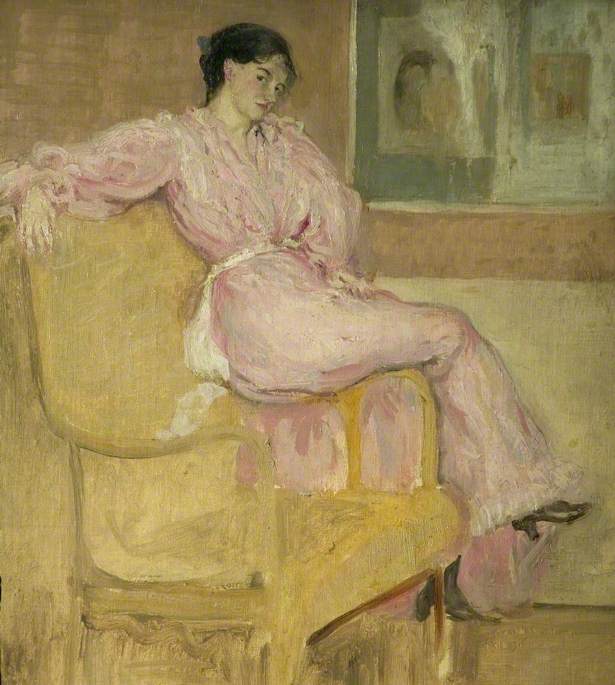 Mme Conder i rosa - Charles Conder