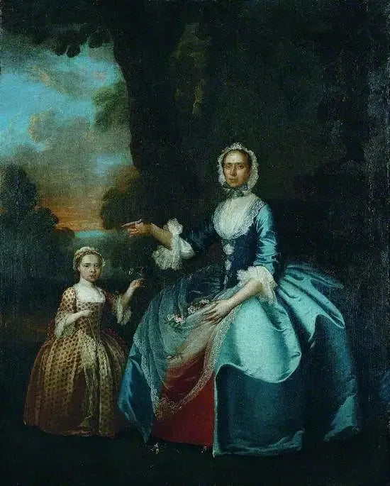 Fru Dawson från Retford och hennes dotter - George Stubbs