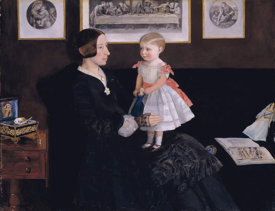 Fru James Wyatt Jr och hennes dotter Sarah - John Everett Millais