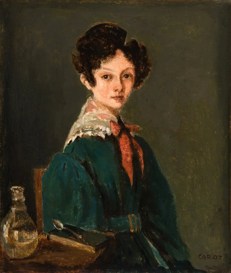 Fru Lemaistre, född Blanche Sennegon, systerdotter till Corot (Fru Lemaistre, född Blanche Sennegon, systerdotter till Corot) - Jean-Baptiste Camille Corot
