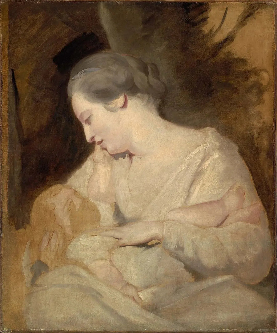 Fru Richard Hoare med sitt barn - Joshua Reynolds