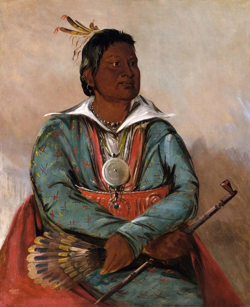 Mó-sho-la-túb-bee, Den som släcker och dödar, Stamchefen - George Catlin