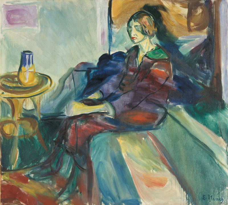 Modell som sitter på soffan - Edvard Munch