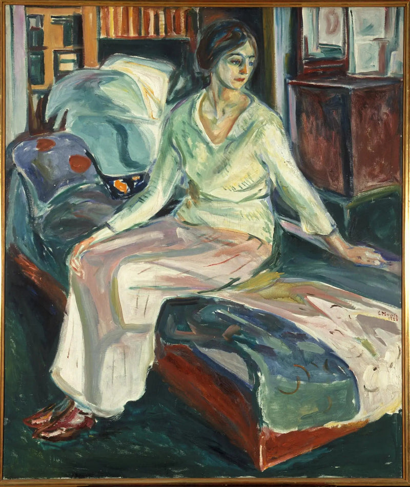 Modell som sitter på soffan - Edvard Munch