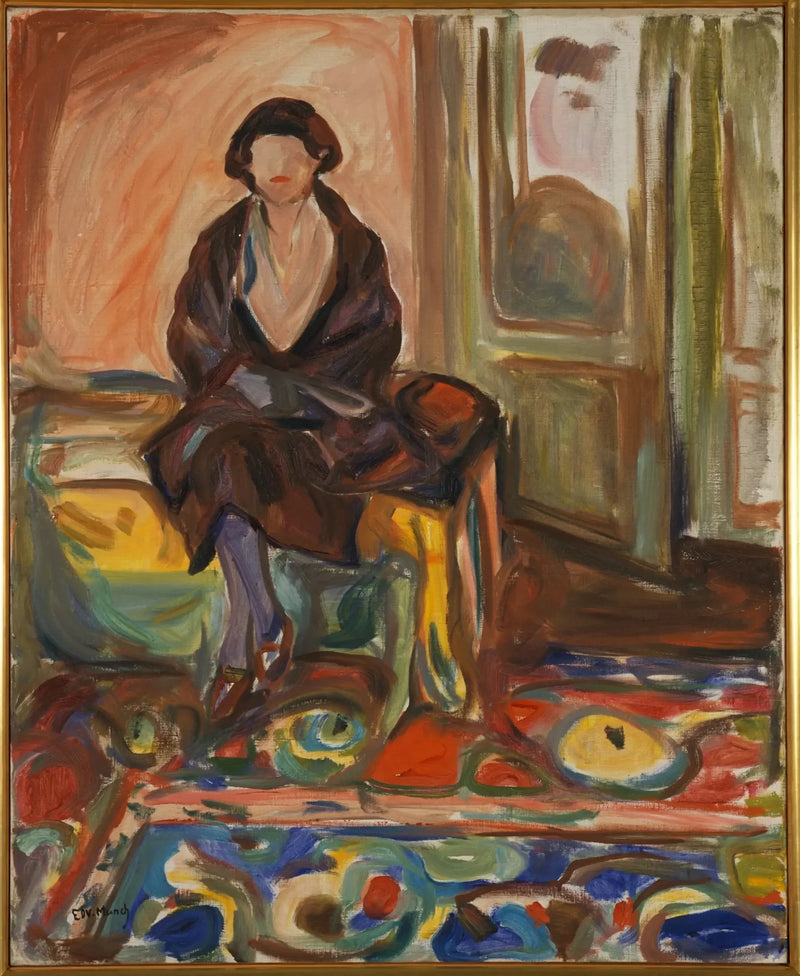 Modell som sitter på soffan - Edvard Munch