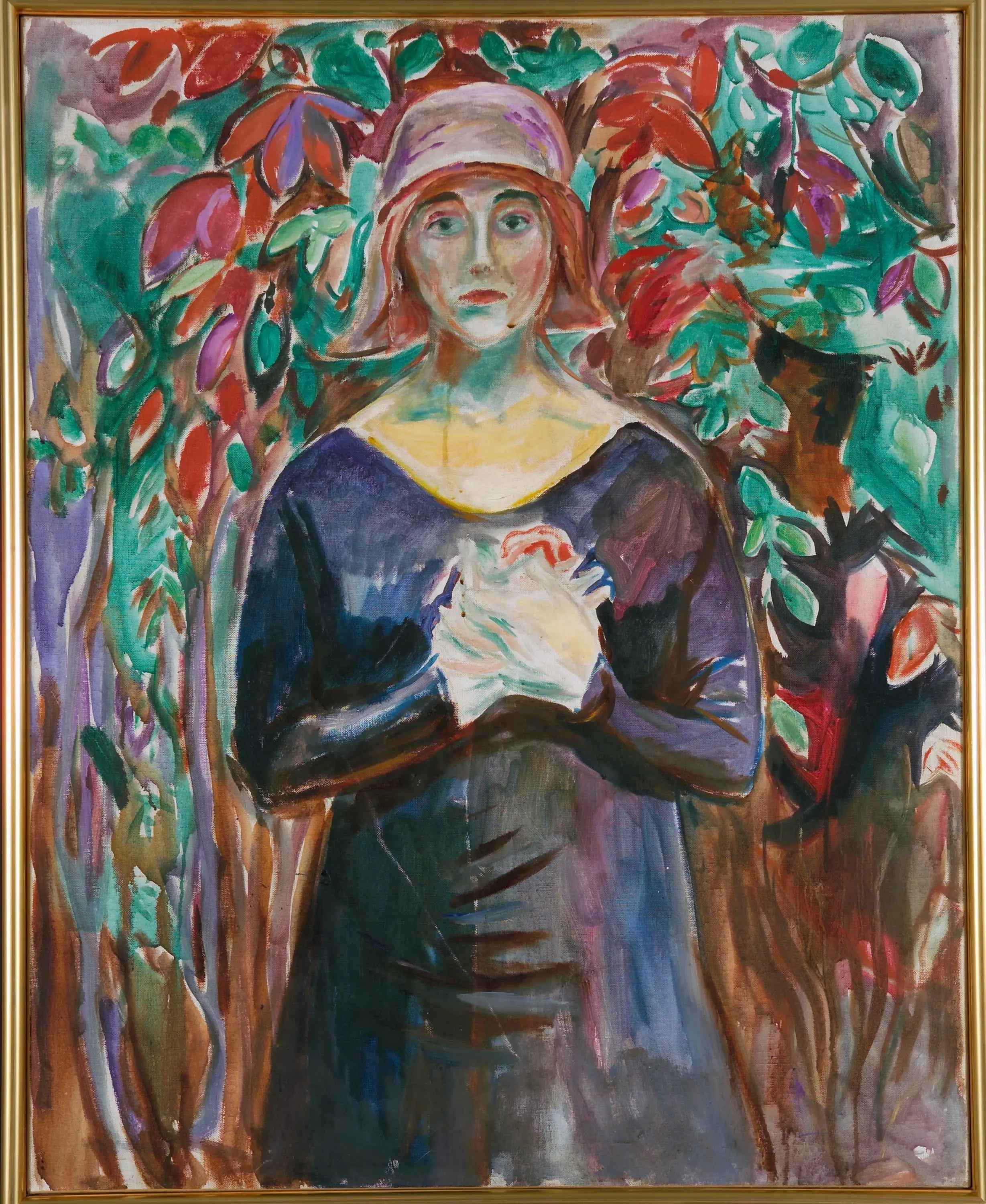 Modèle au jardin - Edvard Munch image 1 reproduction de peinture à l’huile