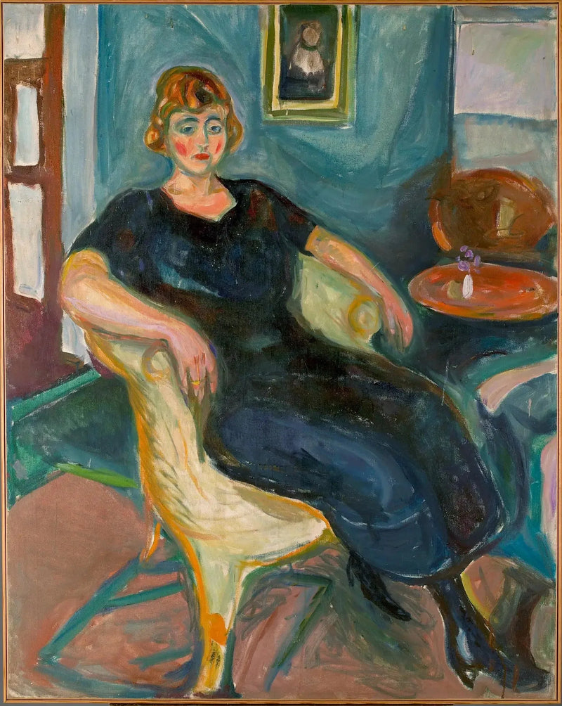Modell i en korgstol - Edvard Munch