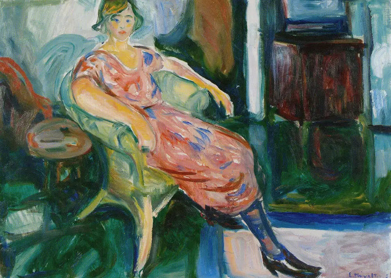 Modell i en korgstol - Edvard Munch