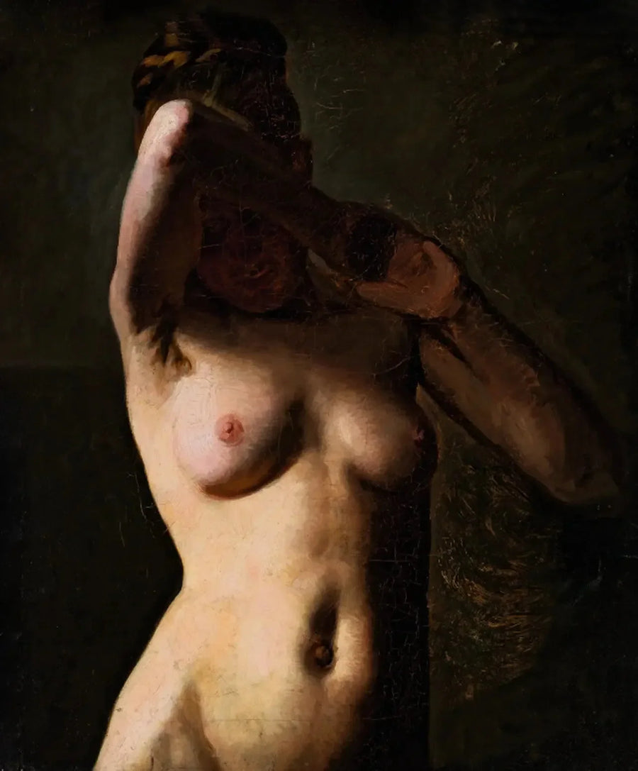 Kvinnomodell. Halvfigur - Peder Severin Krøyer