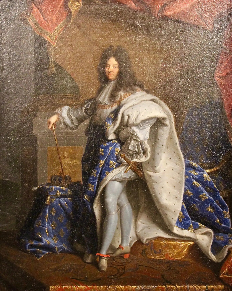 Modell för porträtt av Ludvig XIV i stort kungligt dräkt - Hyacinthe Rigaud