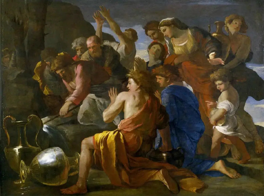 Mose som lindrar vattnen i Mara - Nicolas Poussin