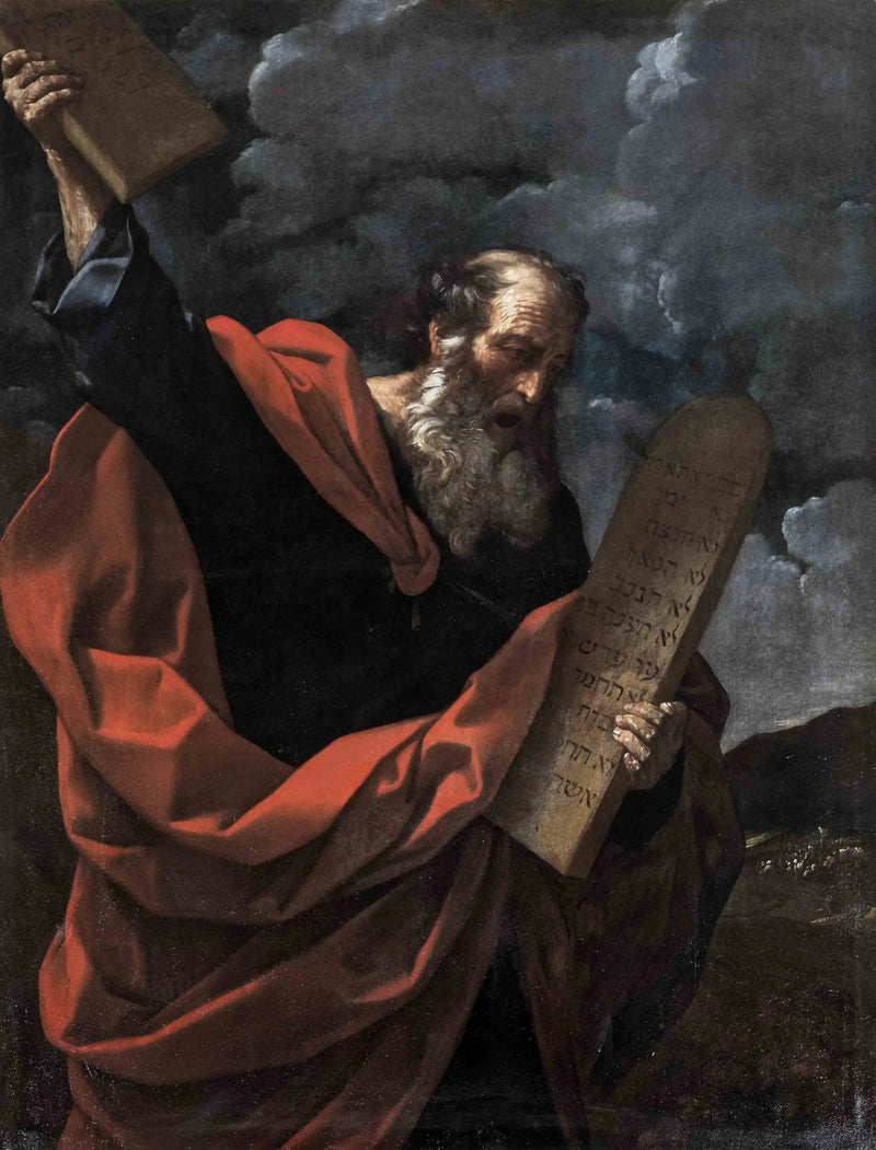 Moses som krossar lagens tavlor - Guido Reni