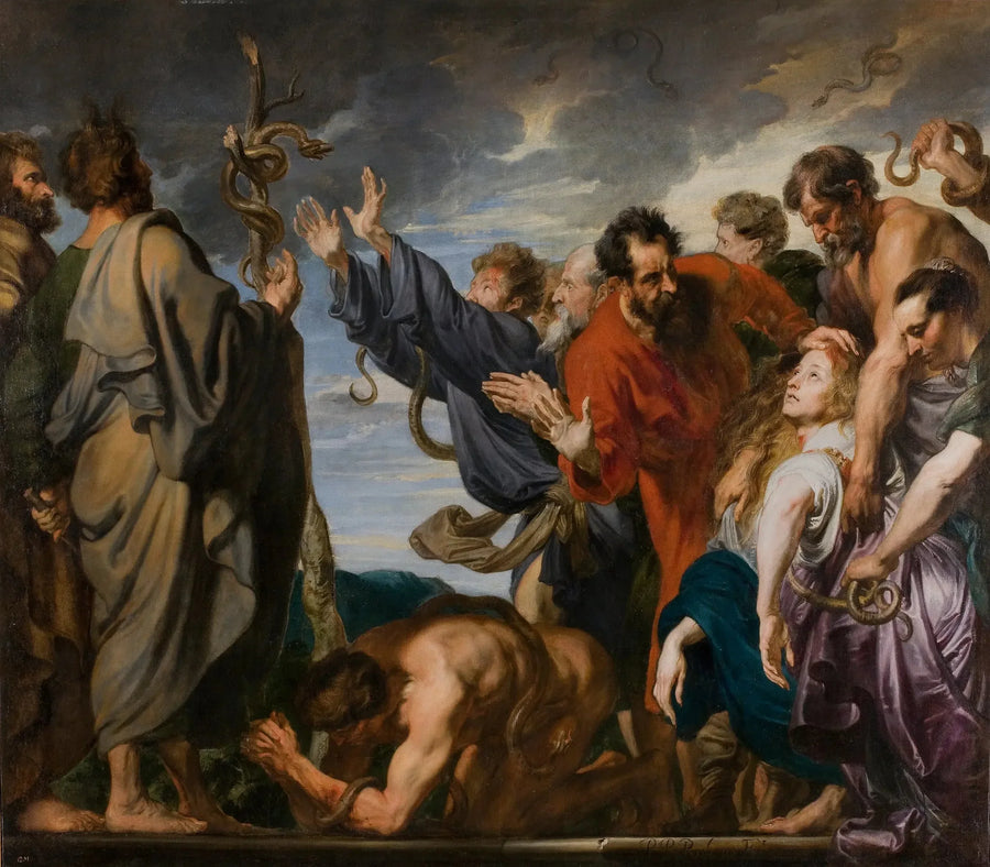 Mose och ormen från Aïrain - Antoine van Dyck