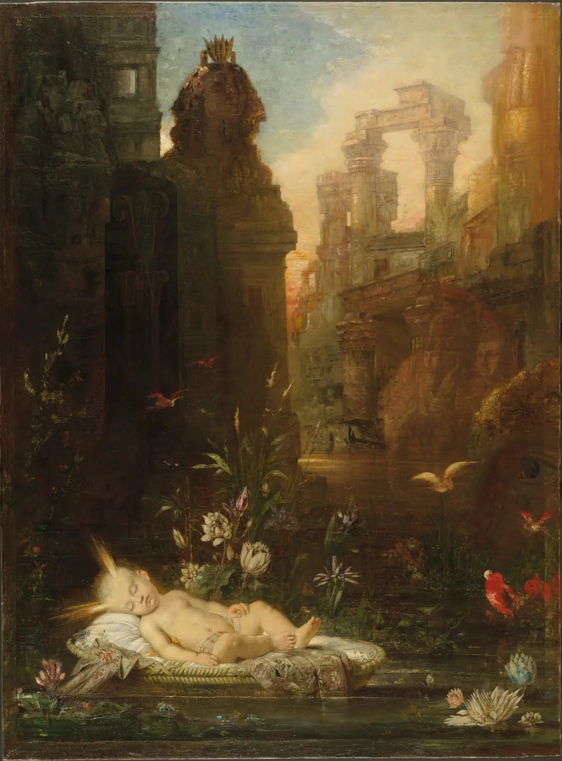 Moïse utställd vid Nilen - Gustave Moreau