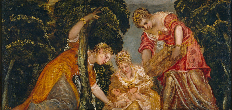 Moses räddad från vattnet - Jacopo Tintoretto