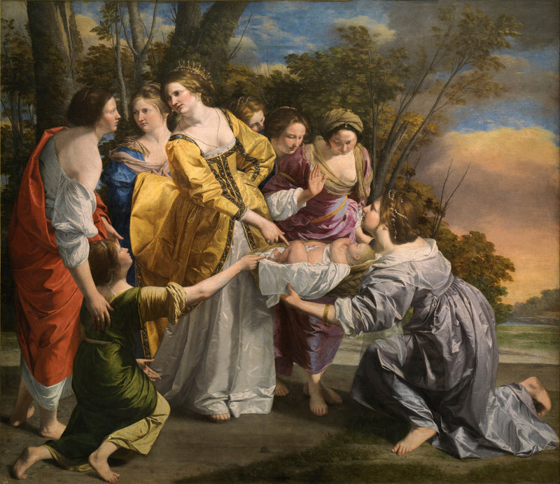 Moses räddad från vattnet - Orazio Gentileschi
