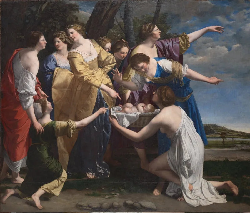 Moses räddad från vattnet - Orazio Gentileschi