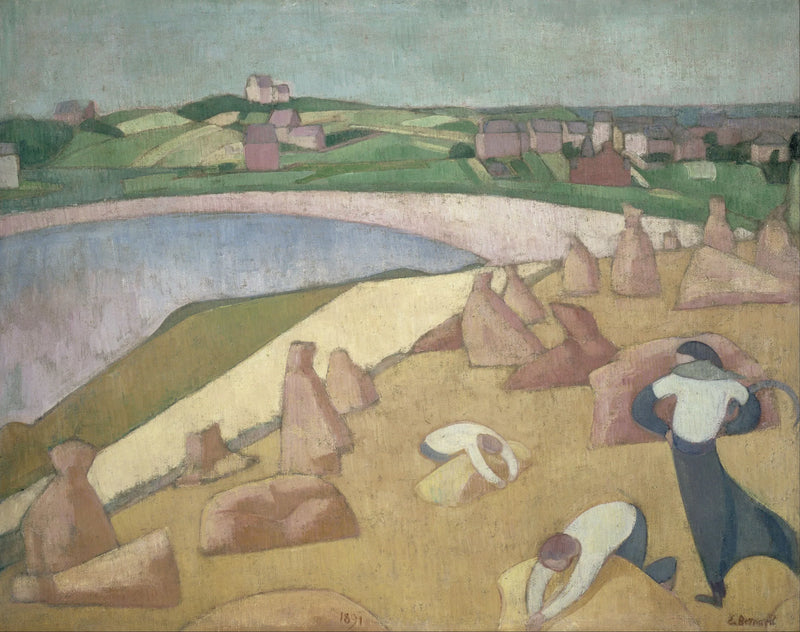 Skörd vid havet - Émile Bernard