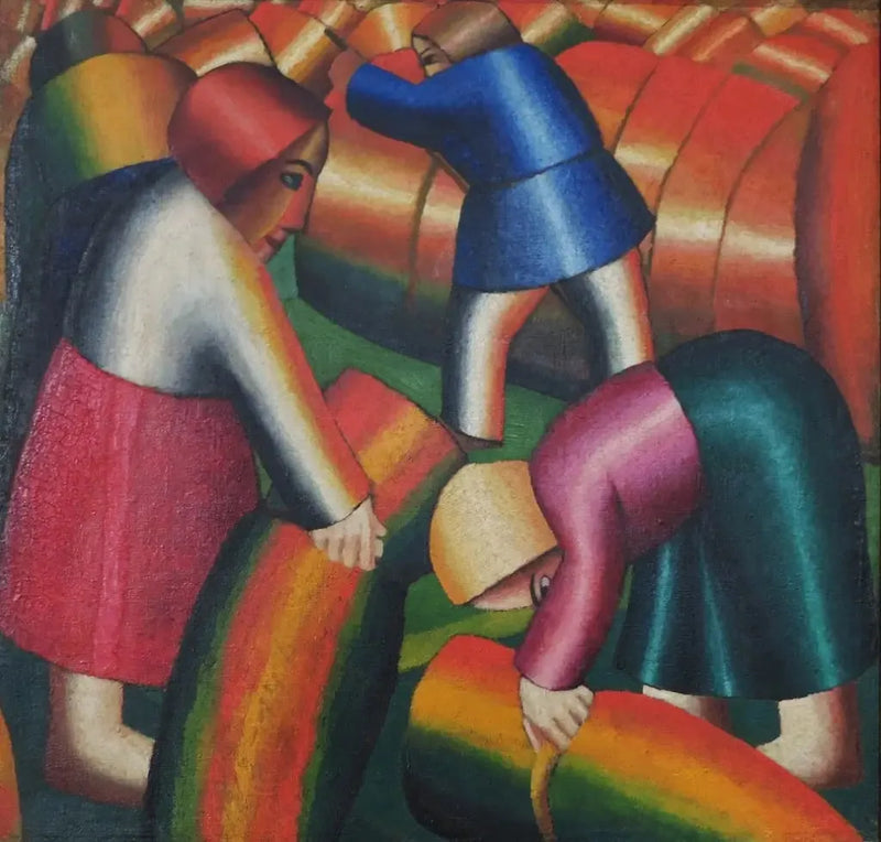 Skördemaskiner/Skörd av råg II - Kazimir Malevich