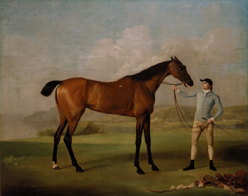 Molly långa ben med sin jockey - George Stubbs