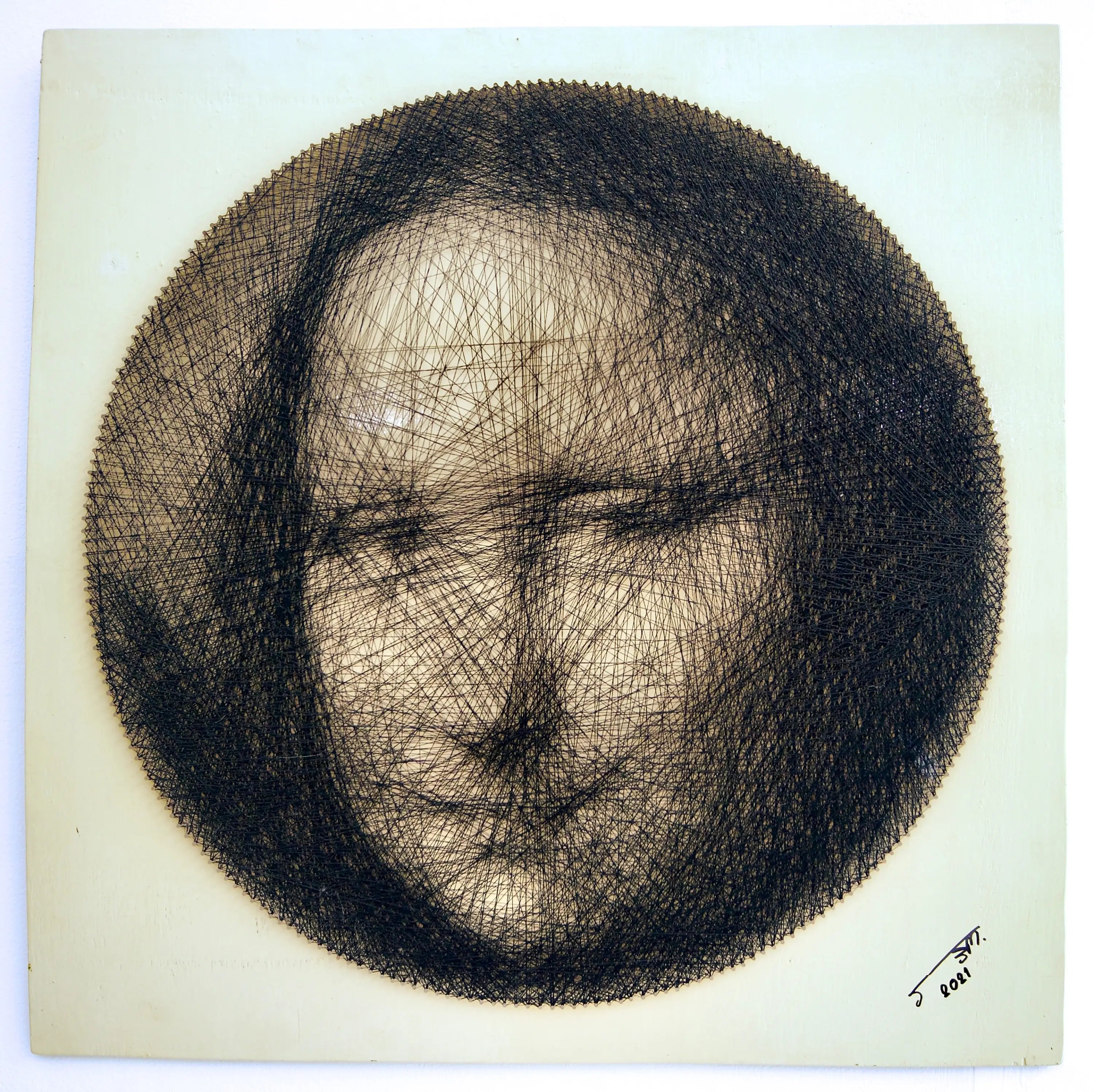 Mona Lisa String Art - Parida | 60 x 60 cm Reproductions de tableaux à la peinture à l’huile