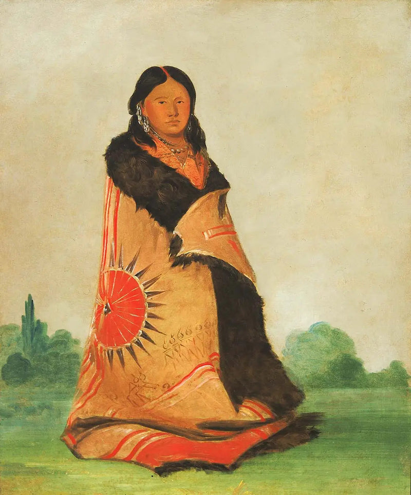 Mong-shóng-sha, Böjd sol, hustru till storhövdingen - George Catlin