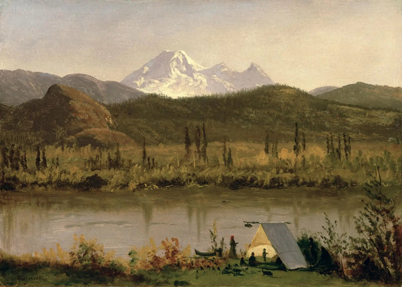 Mont Baker, Washington, från Frazier-floden - Albert Bierstadt