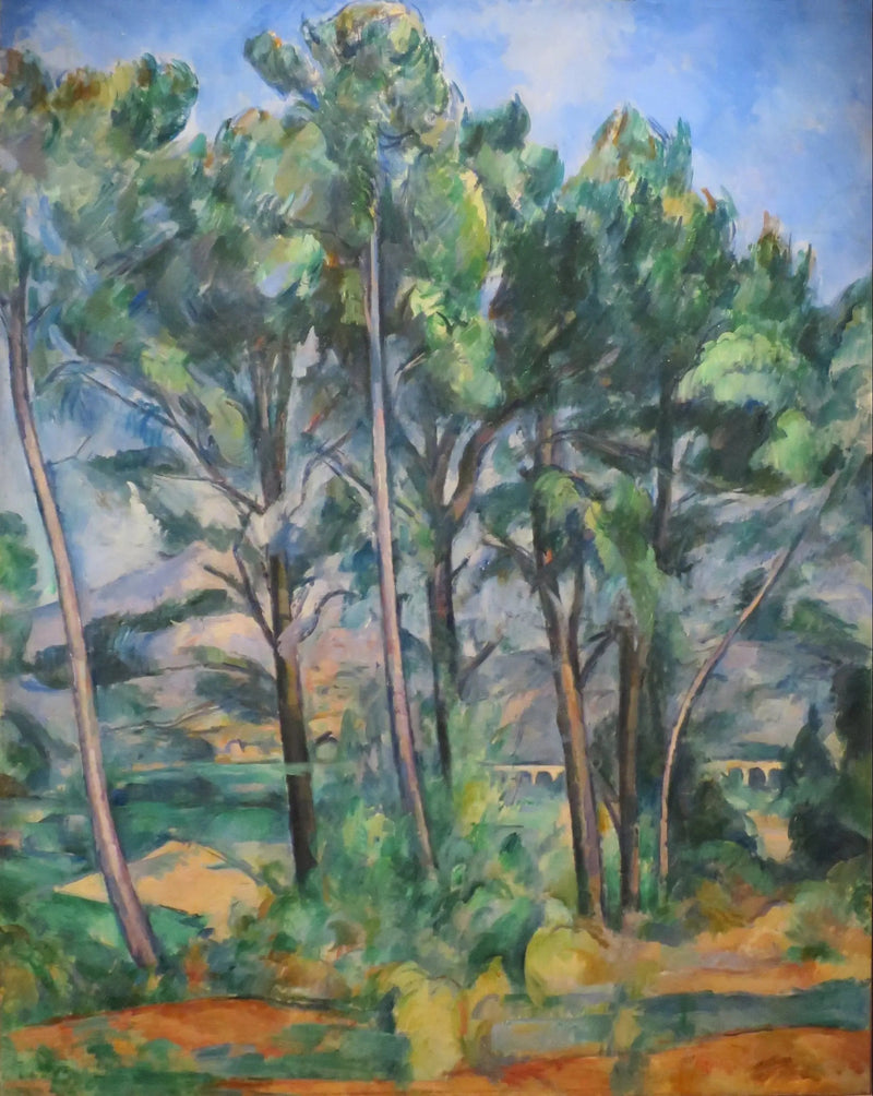 Montagne Sainte-Victoire och viadukt vid Valcros-sidan - Paul Cézanne