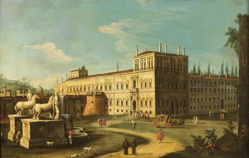 Monte Cavallo och Quirinalpalatset, Rom - Canaletto