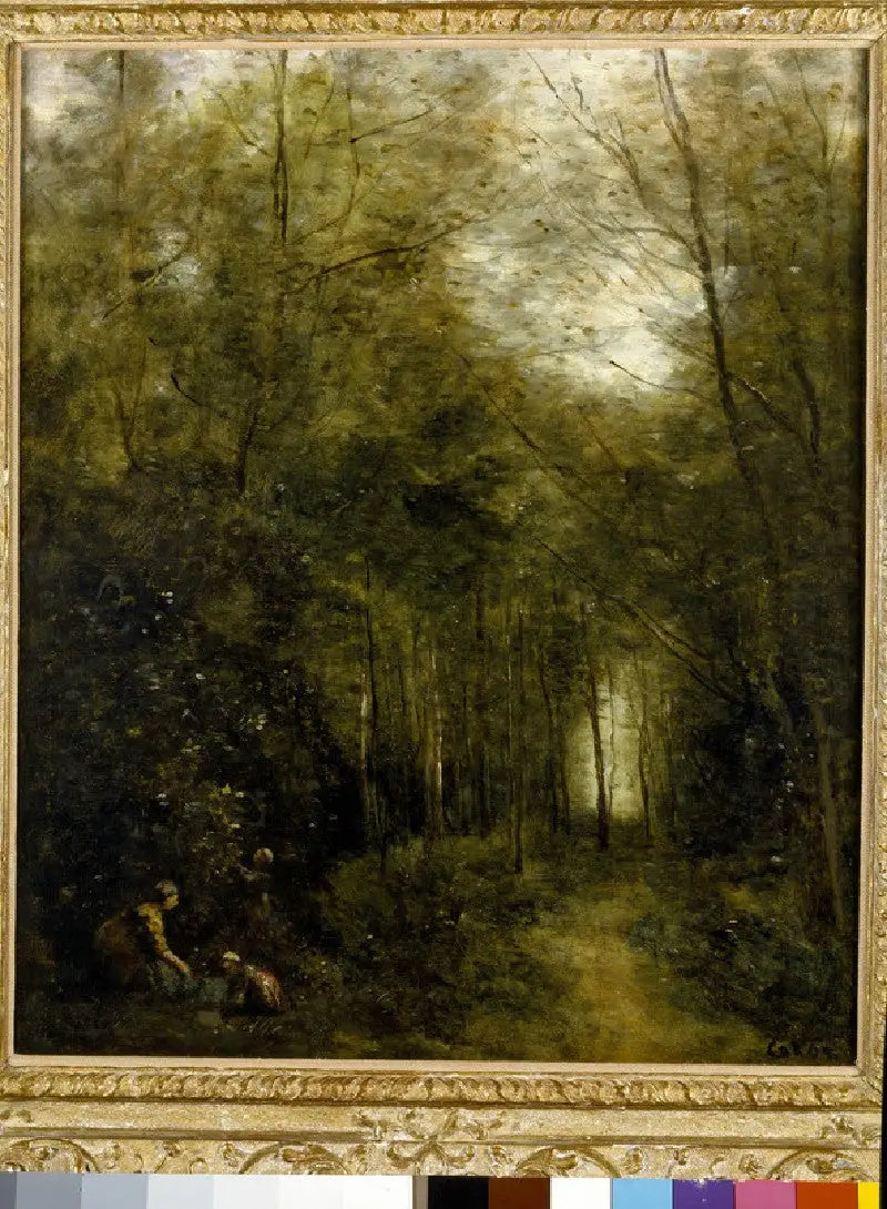 Montfermeuil, bäcken i skogen - Jean-Baptiste Camille Corot