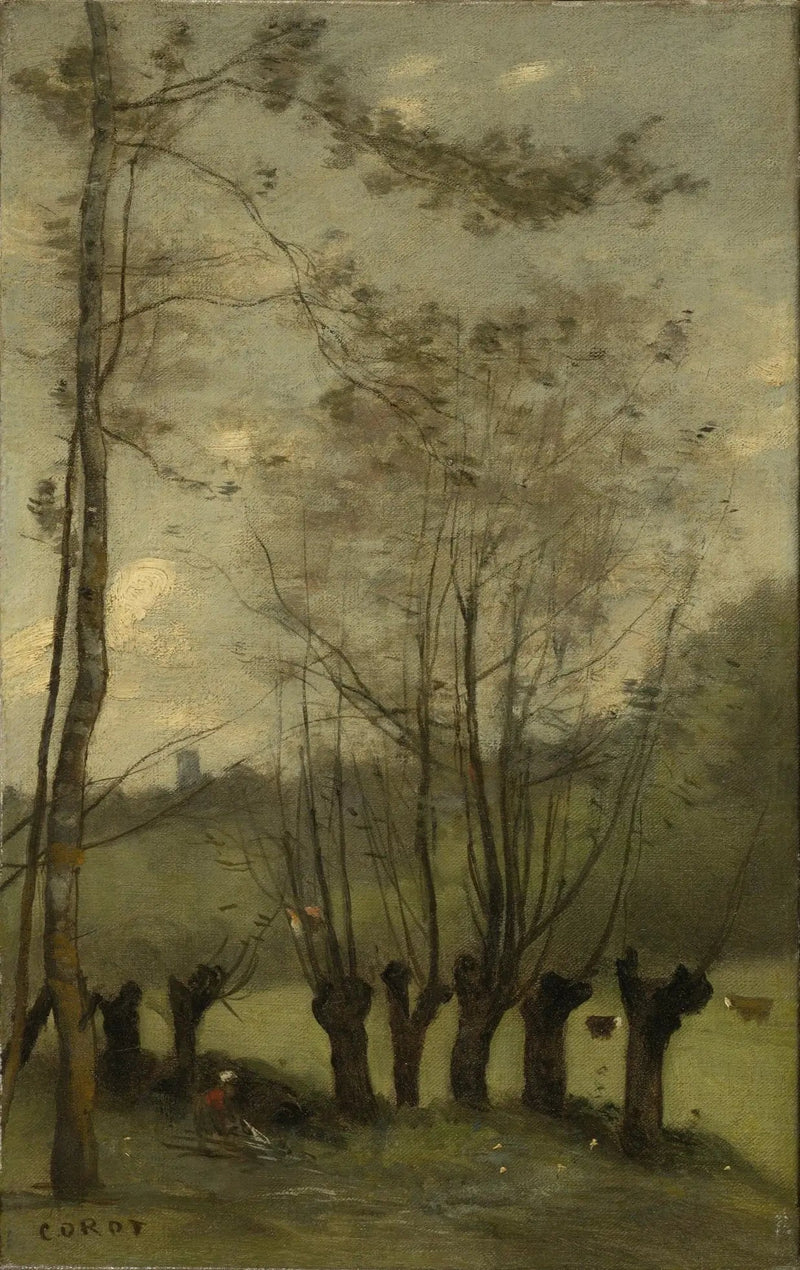 Montlhéry. Prärie med videbuskar - Jean-Baptiste Camille Corot