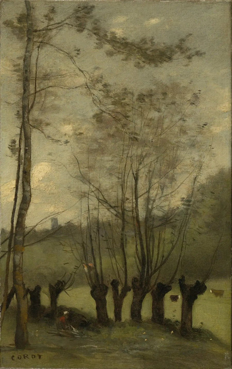 Montlhéry. Prärie med videbuskar - Jean-Baptiste Camille Corot