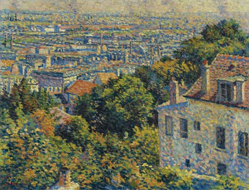 Montmartre, från Cortot-gatan. Utsikt mot Saint-Denis - Maximilien Luce