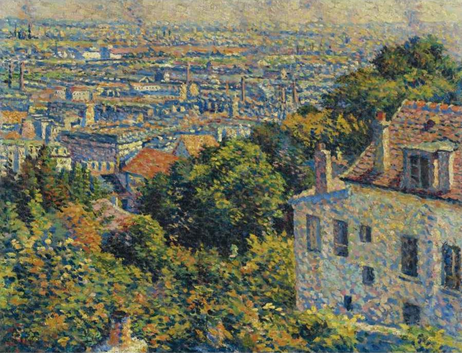 Montmartre, från Cortot-gatan. Utsikt mot Saint-Denis - Maximilien Luce