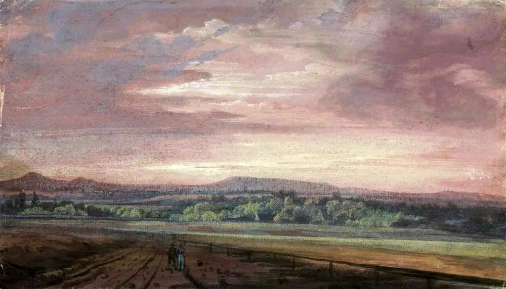 Monts des Géants au coucher du soleil - Caspar David Friedrich image 1 reproduction artisanale de tableau
