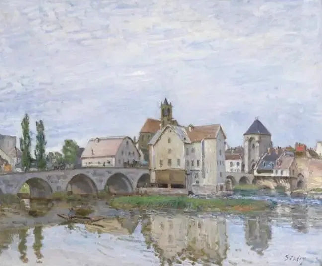 Moret-sur-Loing - Gråa tider - Alfred Sisley