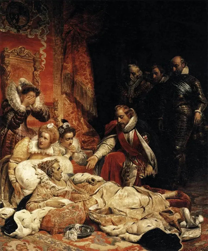Döden av Elisabeth, Englands drottning, 1603 - Paul Delaroche