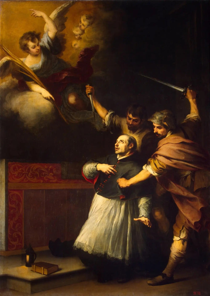 Inquisitör Pedro de Arbues död - Bartolomé Esteban Murillo