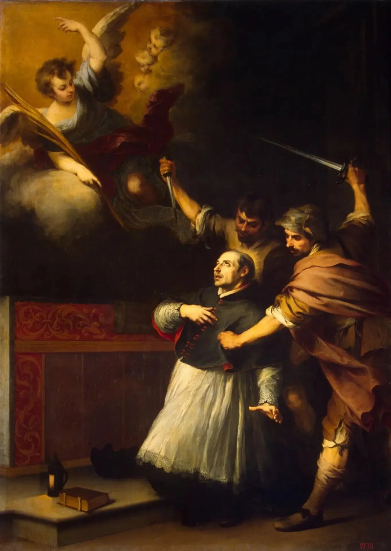 Inquisitör Pedro de Arbues död - Bartolomé Esteban Murillo
