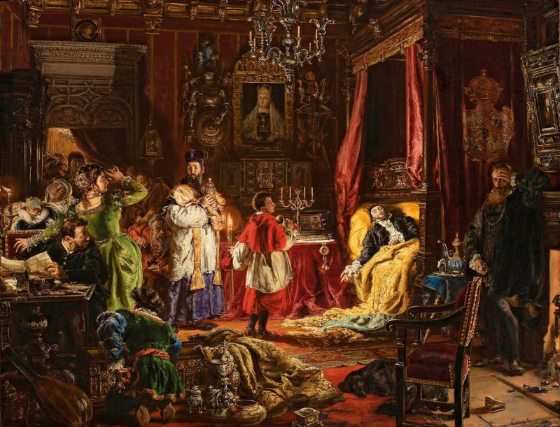 Sigismond Augusts död i Knyszyn 1572 - Jan Matejko